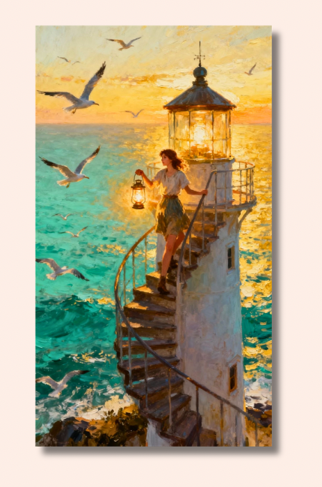 Girl With Lanterns